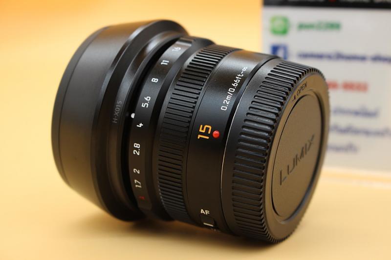 ขาย Lens Panasonic LEICA DG SUMMILUX 15mm F1.7 ASPH สีดำ สภาพสวย มีประกันอีก3ปี ถึง 24-02-23 ไร้ฝ้า รา พร้อม Filter   อุปกรณ์และรายละเอียดของสินค้า 1.Lens 